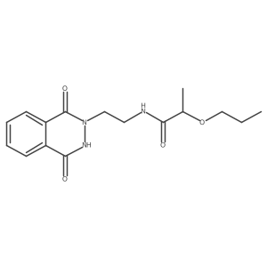 N-(2-(1,4-Dioxo-3,4-dihydrophthalazin-2(1H)-yl)ethyl)-2-propoxypropanamide结构式