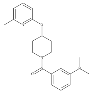 (3-(Dimethylamino)phenyl)(4-((6-methylpyridin-2-yl)oxy)piperidin-1-yl)methanone结构式