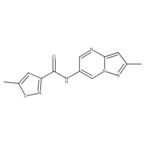 5-methyl-N-(2-methylpyrazolo[1,5-a]pyrimidin-6-yl)isoxazole-3-carboxamide Structure