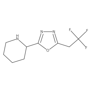 2-[5-(2,2,2-Trifluoroethyl)-1,3,4-oxadiazol-2-yl]piperidine结构式