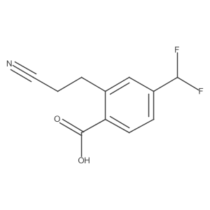 2-(2-Cyanoethyl)-4-(difluoromethyl)benzoic acid Structure