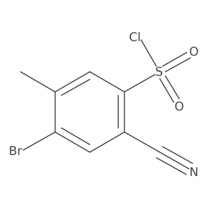 4-Bromo-2-cyano-5-methylbenzenesulfonyl chloride结构式