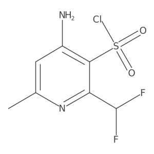 4-Amino-2-(difluoromethyl)-6-methylpyridine-3-sulfonyl chloride Structure