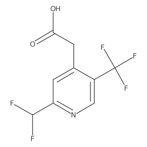 2-(Difluoromethyl)-5-(trifluoromethyl)pyridine-4-acetic acid Structure
