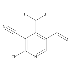 2-Chloro-4-(difluoromethyl)-5-formylnicotinonitrile Structure