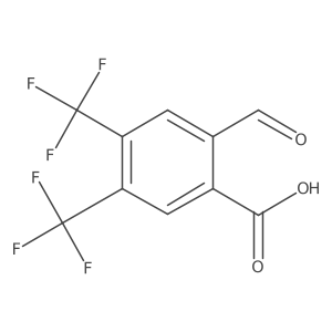 2-Formyl-4,5-bis(trifluoromethyl)benzoic acid结构式