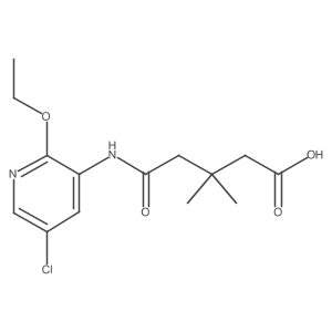 5-[(5-Chloro-2-ethoxy-3-pyridinyl)amino]-3,3-dimethyl-5-oxopentanoic acid Structure