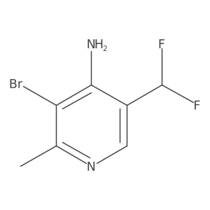 3-Bromo-5-(difluoromethyl)-2-methylpyridin-4-amine Structure