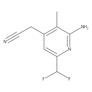 2-(2-Amino-6-(difluoromethyl)-3-methylpyridin-4-yl)acetonitrile Structure