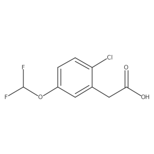 2-(2-Chloro-5-(difluoromethoxy)phenyl)acetic acid结构式