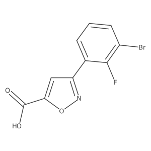 3-(3-Bromo-2-fluorophenyl)-1,2-oxazole-5-carboxylic acid结构式
