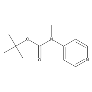 tert-butyl N-methyl-N-(pyridin-4-yl)carbamate结构式
