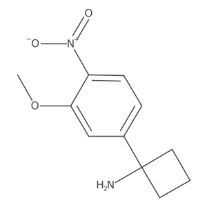 1-(3-Methoxy-4-nitrophenyl)cyclobutan-1-amine结构式