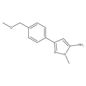 3-[4-(methoxymethyl)phenyl]-1-methyl-1H-pyrazol-5-amine Structure