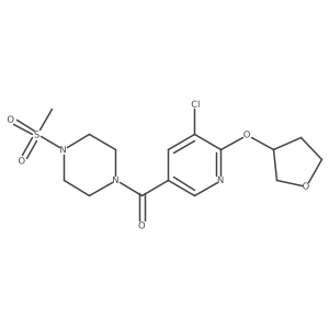 (5-Chloro-6-((tetrahydrofuran-3-yl)oxy)pyridin-3-yl)(4-(methylsulfonyl)piperazin-1-yl)methanone结构式