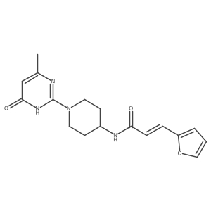 (E)-3-(furan-2-yl)-N-(1-(4-methyl-6-oxo-1,6-dihydropyrimidin-2-yl)piperidin-4-yl)acrylamide Structure