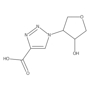 1-[(3R,4S)-4-Hydroxyoxolan-3-yl]triazole-4-carboxylic acid结构式