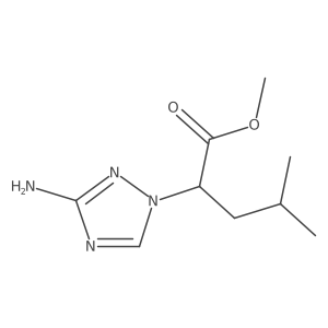 methyl 2-(3-amino-1H-1,2,4-triazol-1-yl)-4-methylpentanoate结构式