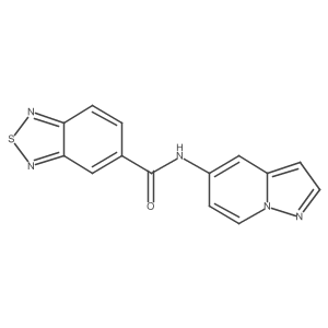 N-{pyrazolo[1,5-a]pyridin-5-yl}-2,1,3-benzothiadiazole-5-carboxamide结构式