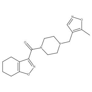 (4-((5-Methylisoxazol-4-yl)methyl)piperazin-1-yl)(4,5,6,7-tetrahydrobenzo[d]isoxazol-3-yl)methanone Structure