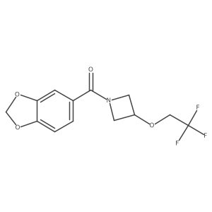 Benzo[d][1,3]dioxol-5-yl(3-(2,2,2-trifluoroethoxy)azetidin-1-yl)methanone结构式