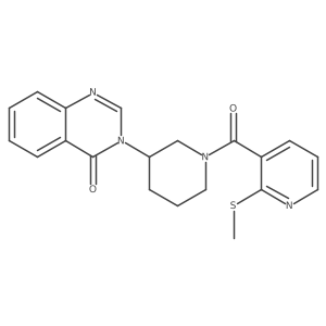 3-(1-(2-(methylthio)nicotinoyl)piperidin-3-yl)quinazolin-4(3H)-one结构式