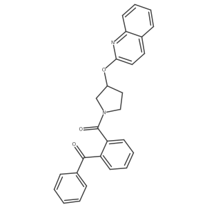 (2-Benzoylphenyl)(3-(quinolin-2-yloxy)pyrrolidin-1-yl)methanone Structure