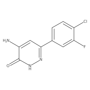 4-Amino-6-(4-chloro-3-fluorophenyl)pyridazin-3-ol结构式