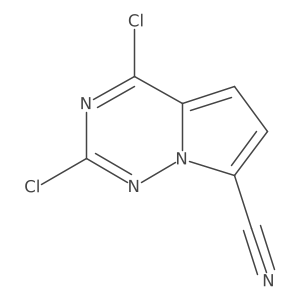 2,4-Dichloropyrrolo[2,1-f][1,2,4]triazine-7-carbonitrile Structure
