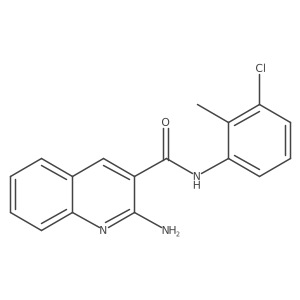 2-amino-N-(3-chloro-2-methylphenyl)quinoline-3-carboxamide结构式