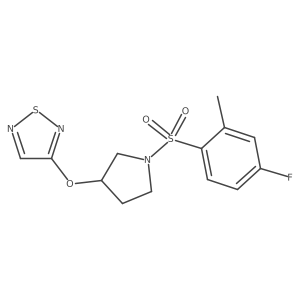 3-[1-(4-fluoro-2-methyl-phenyl)sulfonylpyrrolidin-3-yl]oxy-1,2,5-thiadiazole Structure