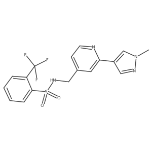 N-{[2-(1-methyl-1H-pyrazol-4-yl)pyridin-4-yl]methyl}-2-(trifluoromethyl)benzene-1-sulfonamide Structure