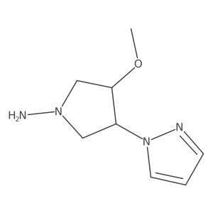 3-methoxy-4-(1H-pyrazol-1-yl)pyrrolidin-1-amine结构式