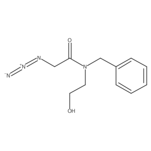 2-azido-N-benzyl-N-(2-hydroxyethyl)acetamide Structure