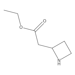 Ethyl 2-(azetidin-2-yl)acetate结构式