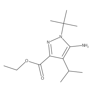 ethyl 5-amino-1-tert-butyl-4-(propan-2-yl)-1H-pyrazole-3-carboxylate结构式