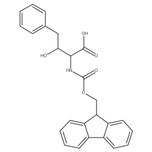 2-(9H-fluoren-9-ylmethoxycarbonylamino)-3-hydroxy-4-phenyl-butanoic acid Structure