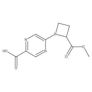 5-[2-(Methoxycarbonyl)azetidin-1-yl]pyrazine-2-carboxylic acid Structure