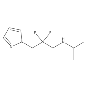 [2,2-difluoro-3-(1H-pyrazol-1-yl)propyl](propan-2-yl)amine结构式