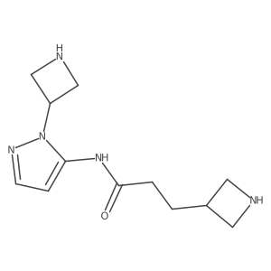 3-(azetidin-3-yl)-N-[1-(azetidin-3-yl)-1H-pyrazol-5-yl]propanamide结构式
