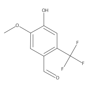 4-Hydroxy-5-methoxy-2-(trifluoromethyl)benzaldehyde结构式