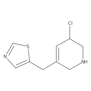 3-Chloro-5-[(1,3-thiazol-5-yl)methyl]-1,2,3,6-tetrahydropyridine结构式