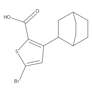 3-{Bicyclo[2.2.2]octan-2-yl}-5-bromothiophene-2-carboxylic acid结构式