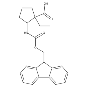 1-ethyl-2-({[(9H-fluoren-9-yl)methoxy]carbonyl}amino)cyclopentane-1-carboxylic acid结构式