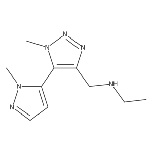 ethyl({[1-methyl-5-(1-methyl-1H-pyrazol-5-yl)-1H-1,2,3-triazol-4-yl]methyl})amine Structure