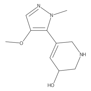 5-(4-methoxy-1-methyl-1H-pyrazol-5-yl)-1,2,3,6-tetrahydropyridin-3-ol结构式