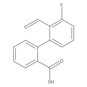 2-(3-Fluoro-2-formylphenyl)benzoic acid结构式