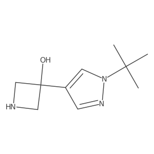 3-(1-tert-butyl-1H-pyrazol-4-yl)azetidin-3-ol结构式