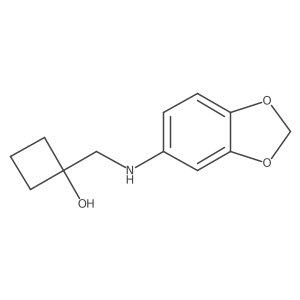 1-{[(2H-1,3-benzodioxol-5-yl)amino]methyl}cyclobutan-1-ol Structure