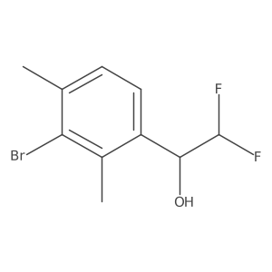 1-(3-Bromo-2,4-dimethylphenyl)-2,2-difluoroethan-1-ol结构式
